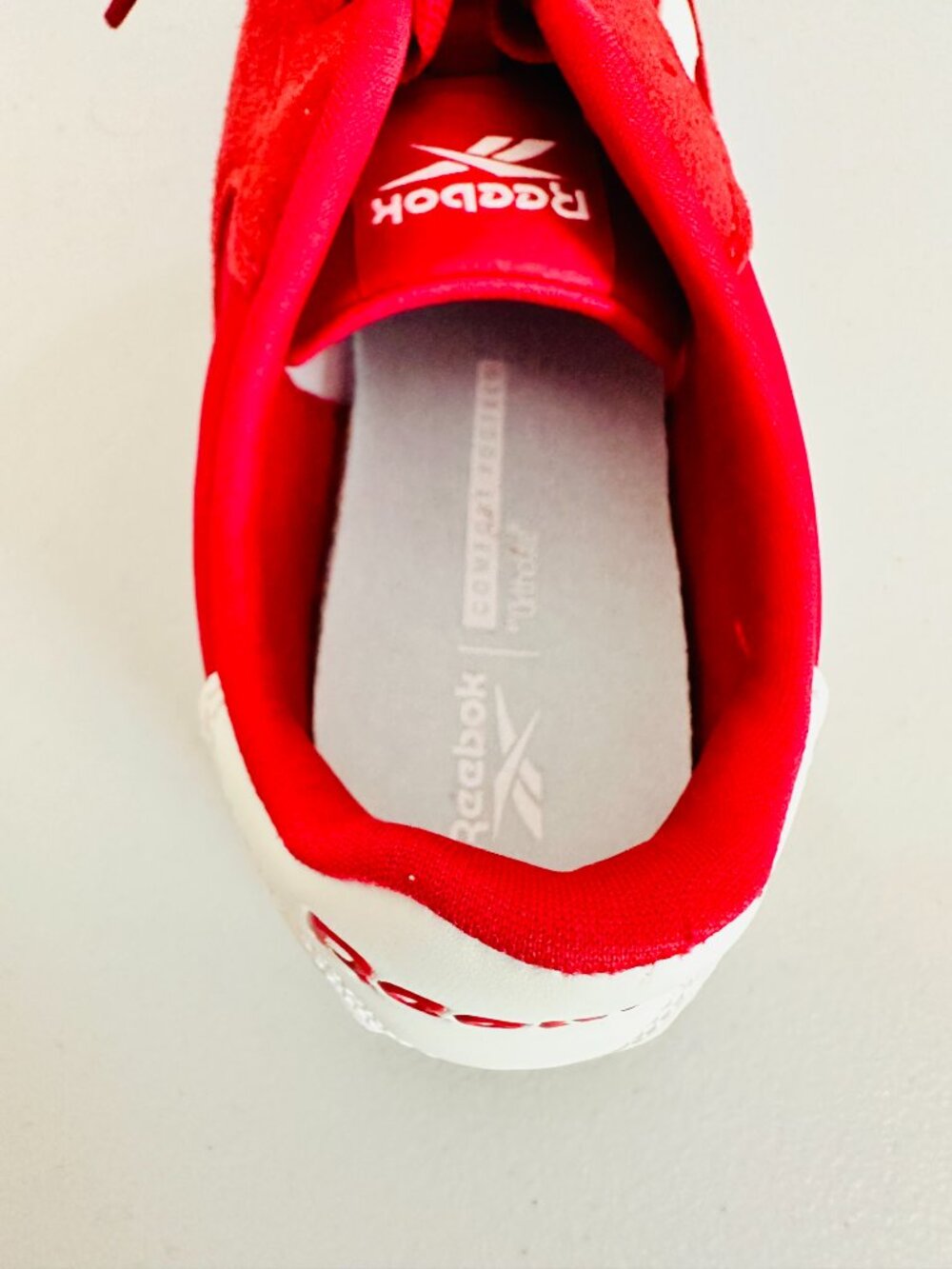 NEW REEBOK RED AND WHITE ORTHOLITE COURT FLEX SNEAKERS SIZE 9 - Picture 8 of 10